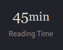 Imagen con el texto: "Reading time: 45 minutes".